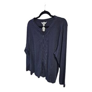 CJ Banks Deep Blue Cardigan Sweater